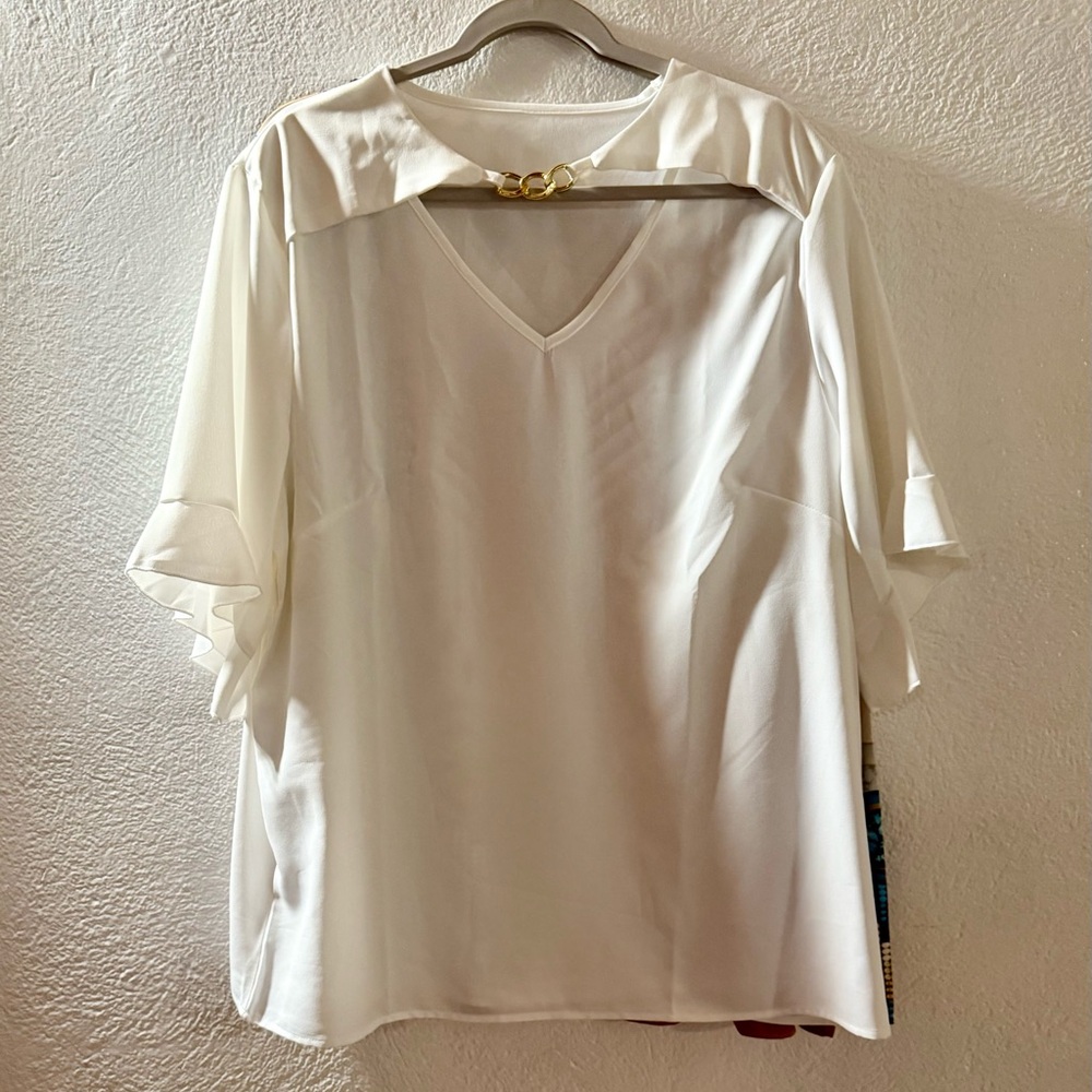Elegant White Women's Top